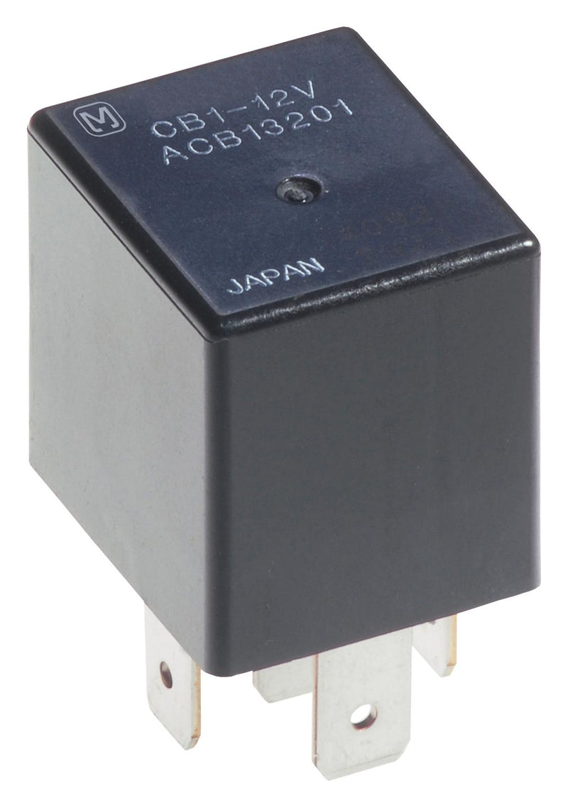 PANASONIC CB1-12V Automotive Relay, 12 VDC, 40 A, SPDT, Socket, Quick Connect, CB