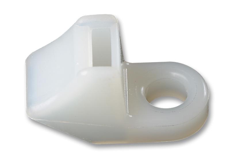 HELLERMANNTYTON CL8-PA66-NA Cable Tie Mount, Side Entry, Screw, 6.5 mm, Natural, Nylon 6.6 (Polyamide 6.6), 27.3 mm, 8 mm 4031026122472
