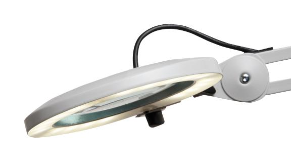 GLAMOX LUXO LFM LED G2 3 DIOPTER Magnifier Light, Illuminated, 10W LED, 3.5 Diopter, 1050mm Adjustable Arm, White, EU/UK