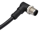 AMPHENOL LTW MSAS-05BMMM-SR8B01 Sensor Cable, Overmolded, 90&deg; M12 Plug, Free End, 5 Positions, 1 m, 3.3 ft, M Series