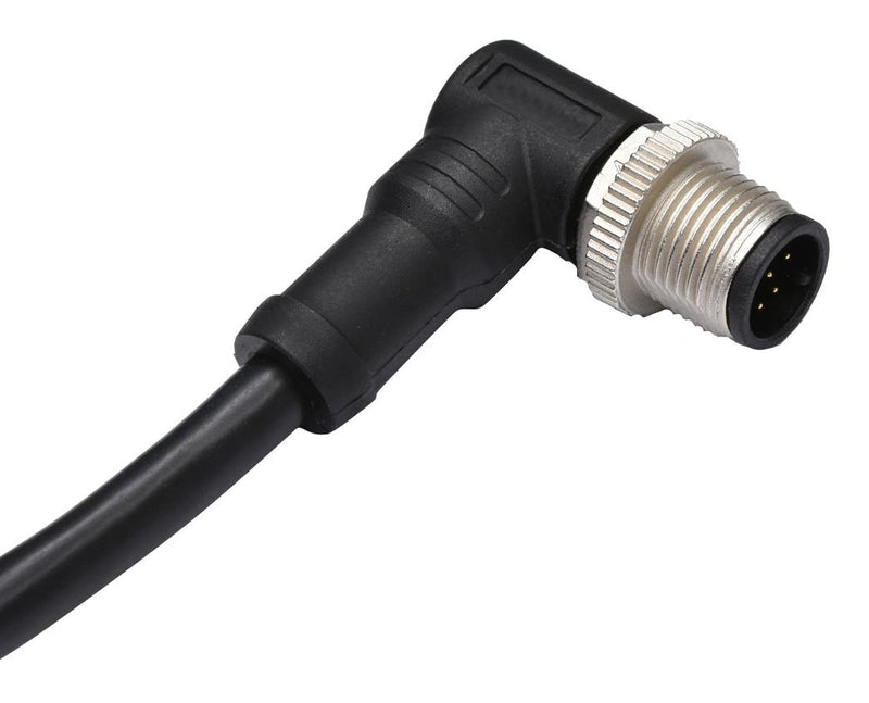 AMPHENOL LTW MSAP-05BMMM-SR8B01 Sensor Cable, Overmolded, 90&deg; M12 Plug, Free End, 5 Positions, 1 m, 3.3 ft, M Series
