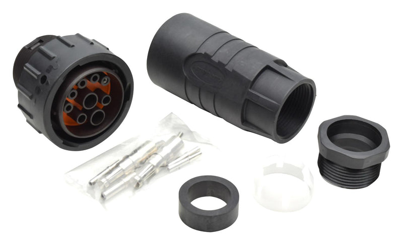 AMPHENOL SINE/TUCHEL AHDP06-24-91S-BS1-K06S CIRCULAR CONNECTOR, 9POS, PLUG, CRIMP