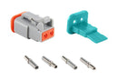AMPHENOL SINE/TUCHEL AT06-2S-KIT01 Rectangular Power Connector, 2 Contacts, AT Series, Cable Mount, Crimp, Plug