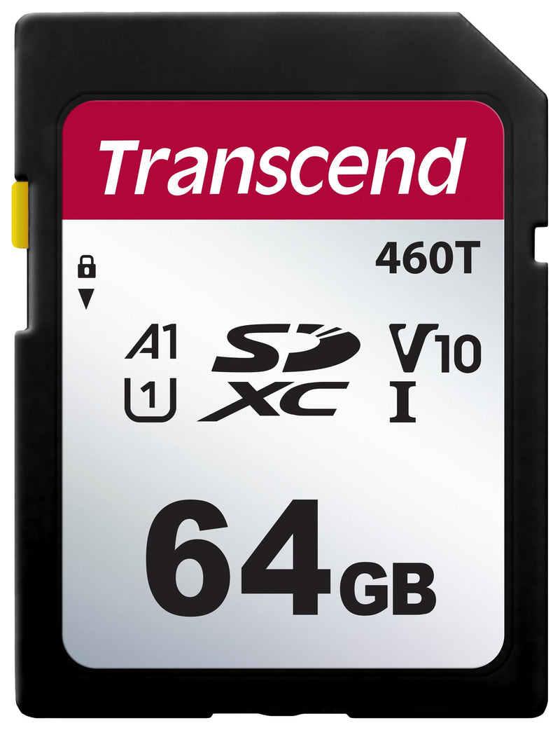 TRANSCEND TS64GSDC460T-VS1 Flash Memory Card, SDXC Card, UHS-I, Class 1, Class 2, Class 10, Class 30, 64 GB, -25 &deg;C, 85 &deg;C
