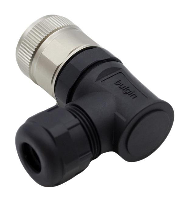 BULGIN LIMITED PXPTPU78RAF04ASTM22 Sensor Connector, Buccaneer Series, 7/8", Female, 4 Positions, Screw Socket