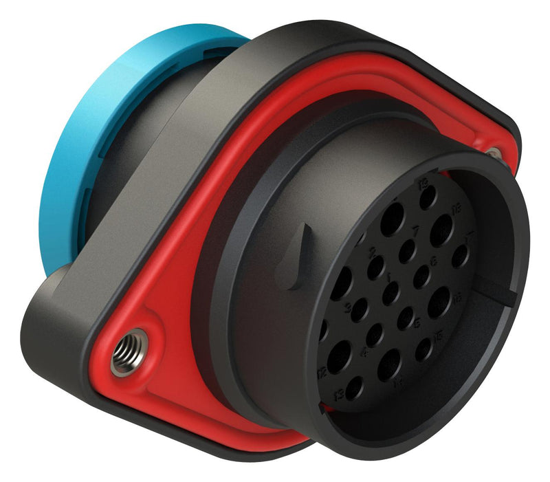 Amphenol SINE/TUCHEL AHDP02-24-19SR-BRA. AHDP02-24-19SR-BRA. Circular Conn Rcpt 19POS Crimp