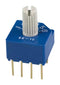 NIDEC COMPONENTS SS-10-16SP-L-AE Rotary Switch, with Knob, DIP, TH, 6 Position, 1 Pole, 28 &deg;, SS-10 Series