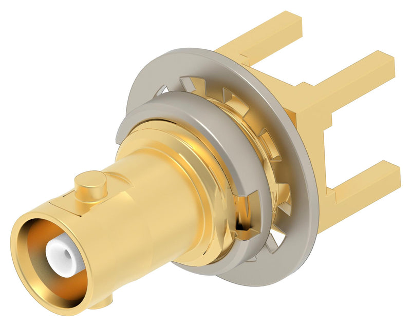 TE CONNECTIVITY 2446153-1 RF / Coaxial Connector, HD BNC Coaxial, Straight Bulkhead Jack, Through Hole Vertical, 75 ohm