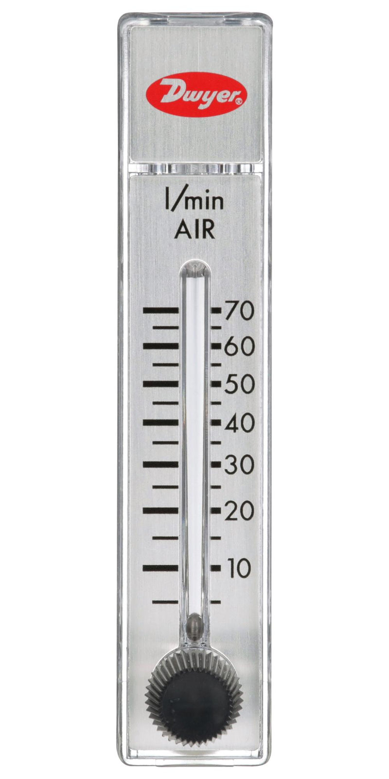 DWYER RMA-24-SSV Air Flowmeter, SS Valve, 5 to 70 l/min, 100 psi, 4 % Accuracy, 1/8" FNPT, RATE-MASTER RMA Series