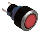 MULTICOMP PRO MPAB-PB-1075 LED Panel Mount Indicator, Round, Pin Terminals, Red, 24 V, 22 mm, 6 mA, IP65