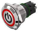 EAO 82-6152.2114.B002 Vandal Resistant Switch, Standby, 82 Series, 22 mm, SPDT, Maintained, Round Flat Flush, Natural