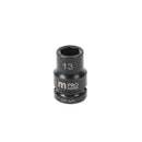 MULTICOMP PRO MP12-CRMO13 Socket, Hex, 13 mm x 38 mm, 1/2" Drive Size, Chromium Molybdenum Steel, DIN3121, Auto Repair