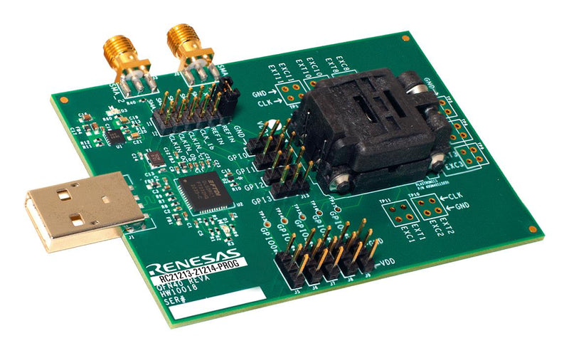 RENESAS RC21213-21214-PROG Programming Board, RC2121/RC21214, Programmer Board, Configuration Software, Board Schematic/BOM