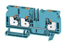 WEIDMULLER 1991830000 DIN Rail Mount Terminal Block, 3 Ways, 22 AWG, 8 AWG, 6 mm&sup2;, Push In, 41 A