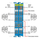 WAGO 750-439 Digital Input Module, 8 Channel, NAMUR, 56 mA, 5 VDC, 16bit, IP20, 750 Series