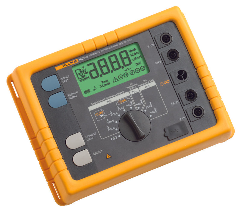 FLUKE FLUKE 1625-2 Earth Ground Tester, 3 and 4 Pole, 0.02ohm to 19.99kohm, 128 Hz GTIN UPC EAN: 0095969666855