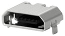 TE CONNECTIVITY 1932788-1 USB Connector, Micro USB Type B, USB 2.0, Receptacle, 5 Ways, Surface Mount, Right Angle