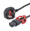 L-COM C13LPBS-10-1M PWR CORD, IEC C13-UK BS 1363 PLUG, 3.3