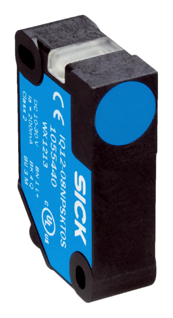 SICK IQ12-08NPOKT0S Inductive Proximity Sensor, PNP/SPST-NC, 8 mm, 10 V to 30 V, IQB Series