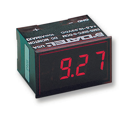 MURATA POWER SOLUTIONS DMS-20PC-1-LM-C Voltmeter, DMS-20PC Series, AC Voltage, 85V to 264V, 3 Digits, 85 V to 264 V, Red, Standoffs