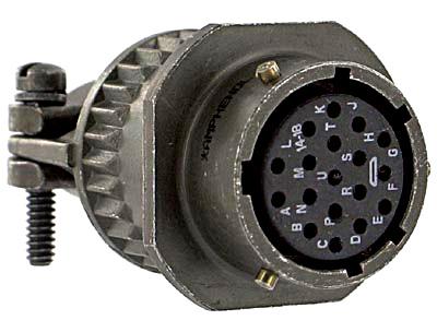ITT CANNON KPT01F20-24S Circular Connector, KPT Series, MIL-DTL-26482 Series I, Cable Mount Receptacle, 24 Contacts