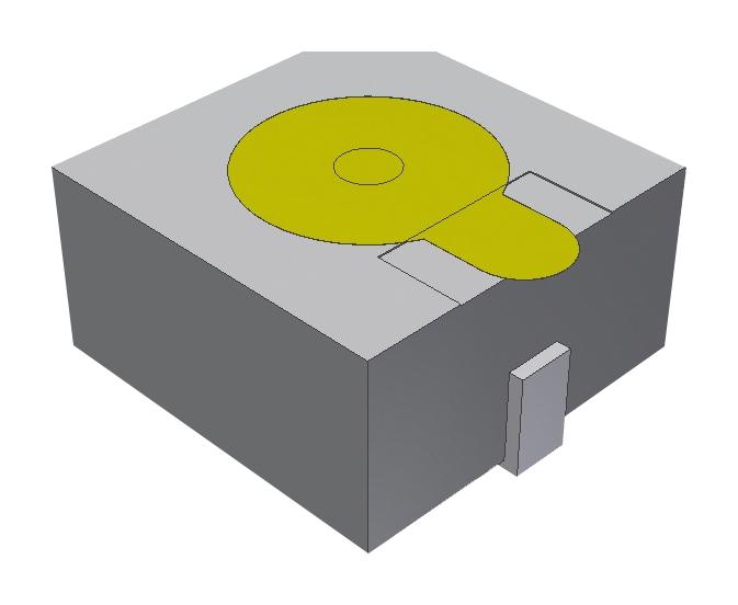 PUI AUDIO SMI-1324-TW-3V-R Transducer, Audio Indicator, 2.4kHz, 2 VDC to 5 VDC, Continuous, 75 dBA, 30mA, SMD