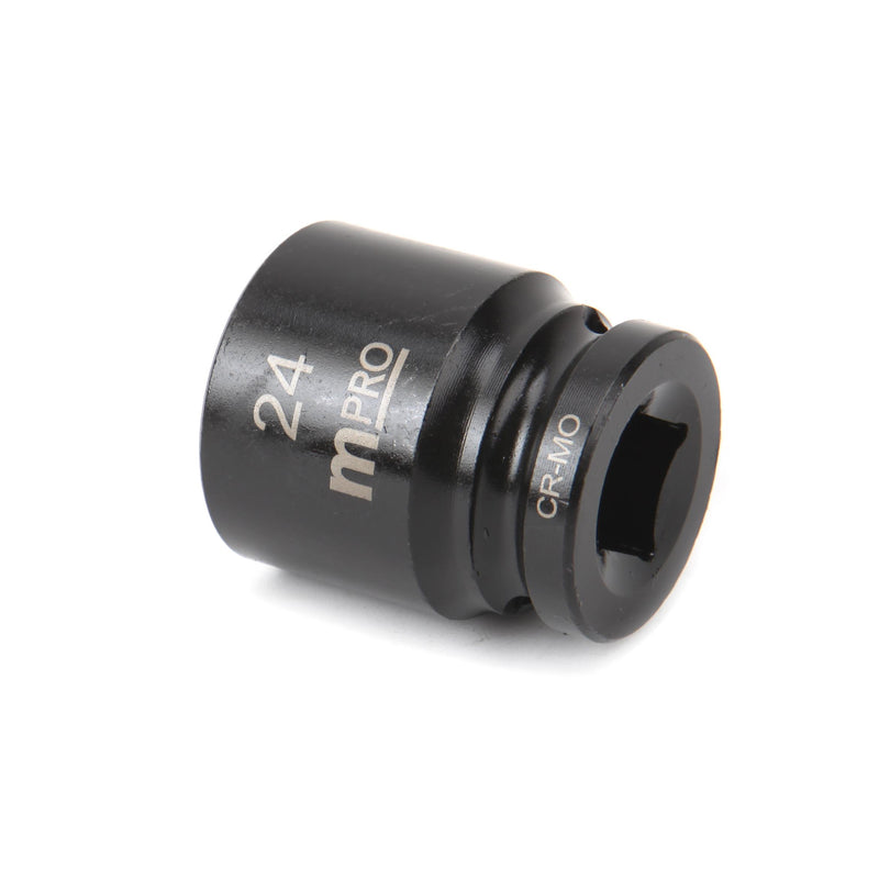 MULTICOMP PRO MP12-CRMO24 Socket, Hex, 24 mm x 38 mm, 1/2" Drive Size, Chromium Molybdenum Steel, DIN3121, Auto Repair