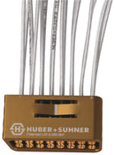 HUBER+SUHNER MF53/2X8A"21MXP/11PC24/152 RF / Coaxial Cable Assembly, MXP Jack to 2.4mm Plug x 16, MULTIFLEX 53, 50 ohm, 6 ", 152 mm, Blue