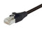 L-COM TRD855DSZBLK-2 Ethernet Cable, Cat5e, RJ45 Plug to RJ45 Plug, STP (Shielded Twisted Pair), Black, 609.6 mm, 2 ft