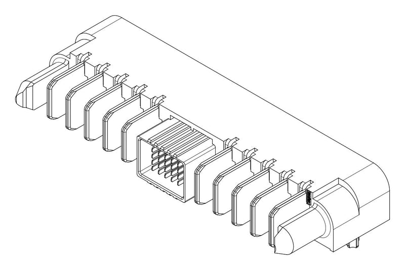 MOLEX 219562-0026 Rectangular Power Connector, 2P+30S, R/A, 32 Contacts, Guardian HD 219562 Series, PCB Mount