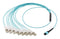 MOLEX 106283-6339 Fiber Optic Cable, Multimode, 16Fibres, MPO Jack to LC Duplex (8), 5m