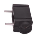 MUELLER ELECTRIC BU-164-0 Banana Test Connector, Jack, Panel Mount, 24 A, 60 VDC, Silver Plated Contacts, Black