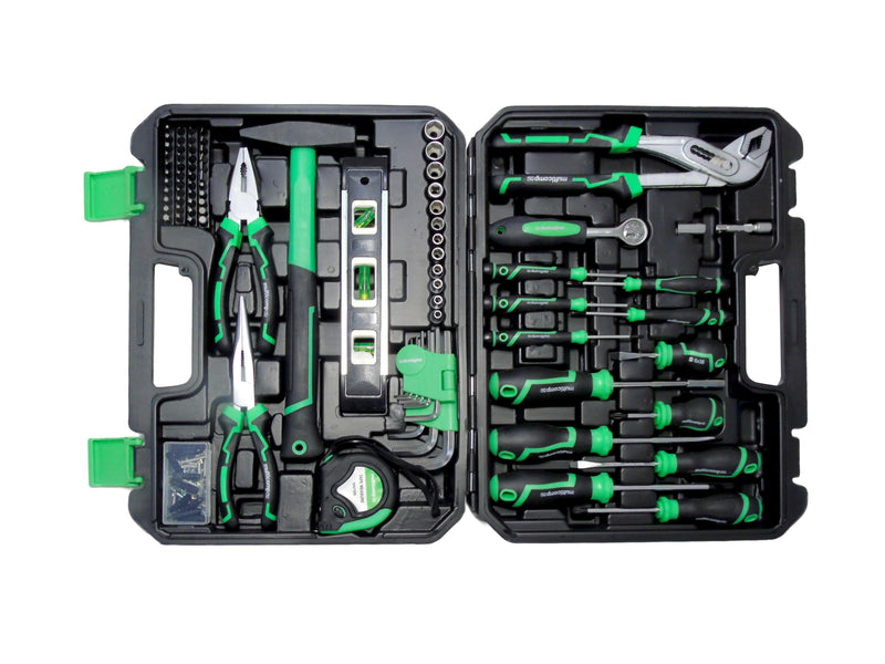 MULTICOMP PRO MP013668 Tool Set, 183-Pcs of Screwdriver, Bit & Ratchet Handle, Pliers, Hex Key, 5M Tape, Hammer, Fasteners
