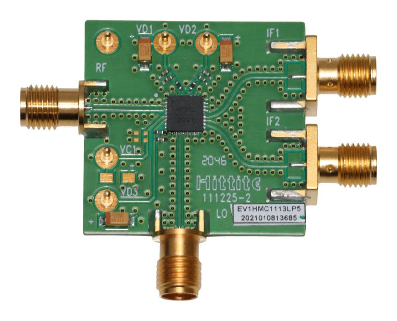 ANALOG DEVICES EV1HMC1113LP5 Evaluation Board, HMC1113LP5E, 10GHz to 16GHz, GaAs, MMIC, Downconverting Mixer