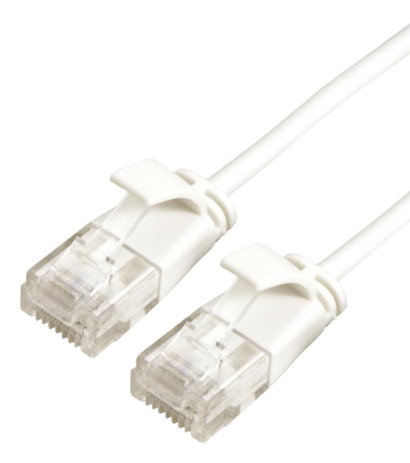 ROLINE 21.44.0980 Ethernet Cable, Cat6a, RJ45 Plug to RJ45 Plug, UTP (Unshielded Twisted Pair), White, 500 mm