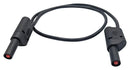 MUELLER ELECTRIC 22.421-.25M-0 Banana Test Lead, 4mm Banana Plug, Shrouded, 4mm Banana Plug, Shrouded, 9.8 ", 250 m, Black, 32 A