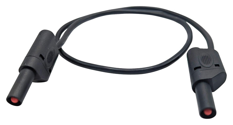 MUELLER ELECTRIC 22.421-.50M-0 Banana Test Lead, 4mm Banana Plug, Shrouded, 4mm Banana Plug, Shrouded, 19.7 ", 500 m, Black