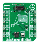 MIKROELEKTRONIKA MIKROE-5864 Add-On Board, LightRanger 11 Click, VL53L7CX, Range-Finding And Distance-Sensor, I2C, 3.3V in