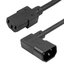 L-COM PPA00020-3F Mains Power Cord, 90&deg; IEC 60320 C14 to IEC 60320 C13, 914.4 mm, 10 A, 250 V, Black