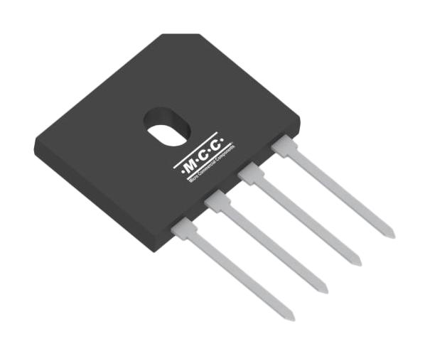 MICRO COMMERCIAL COMPONENTS GBU8J-BP Bridge Rectifier, Single Phase, 600 V, 8 A, GBU, 4 Pins, 1.2 V