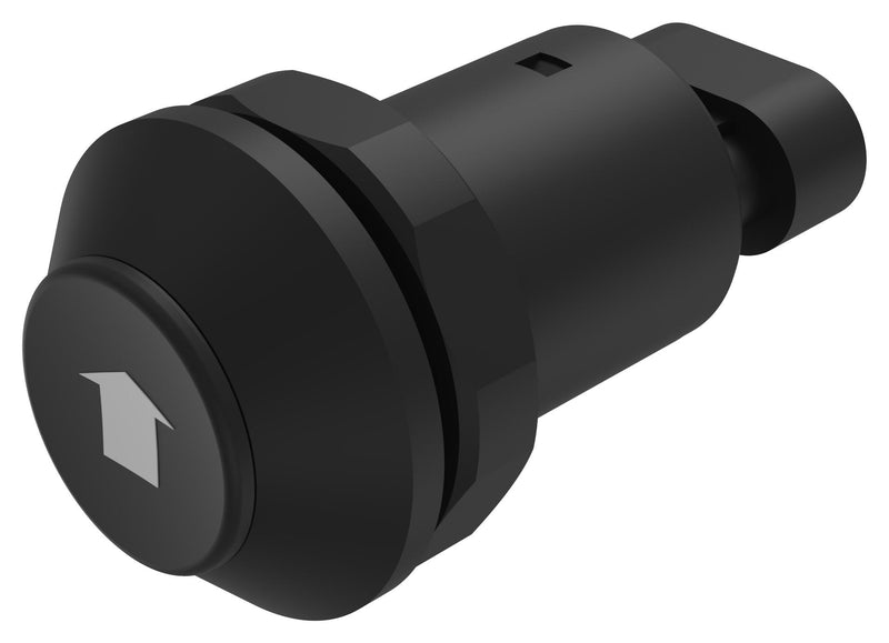 EAO 09-RS.1101.0900.M006 Industrial Pushbutton Switch, 09 Series, 30 mm, SPST-NO, Momentary, Round Raised, Black