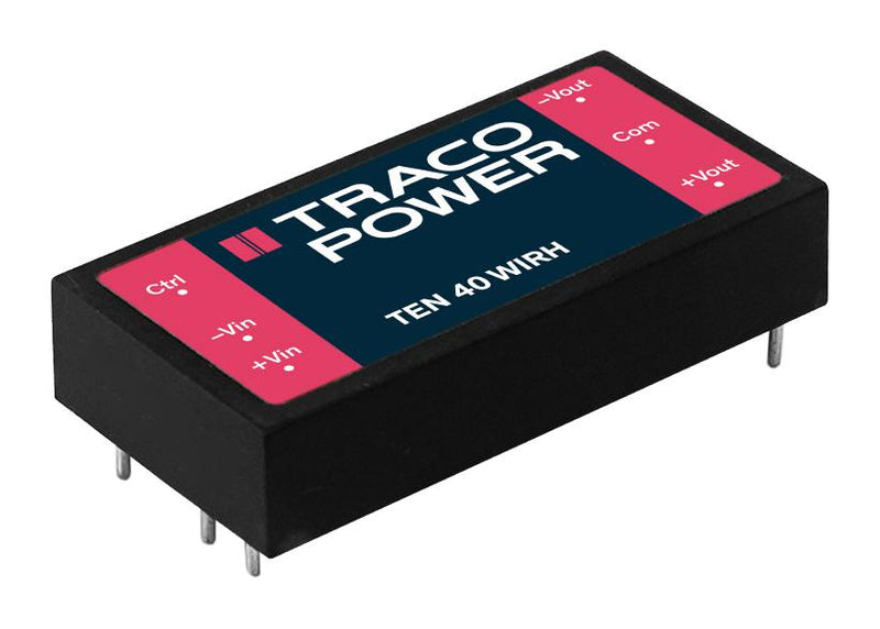 TRACO POWER TEN 40-11023WIRH Isolated Through Hole DC/DC Converter, ITE & Railway, DIP, 4:1, 40 W, 2 Output, 15 V