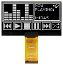 MIDAS DISPLAYS MCOT128064QV-WM Graphic OLED, 128 x 64 Pixels, White on Black, 3V, I2C, Parallel, SPI, 73mm x 41.9mm, -40 &deg;C