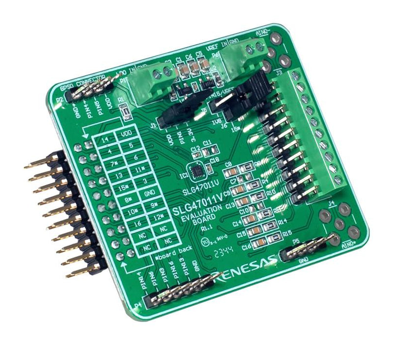 RENESAS SLG47011V-EVB Evaluation Board, SLG47011V, Programmable Mixed Signal Matrix