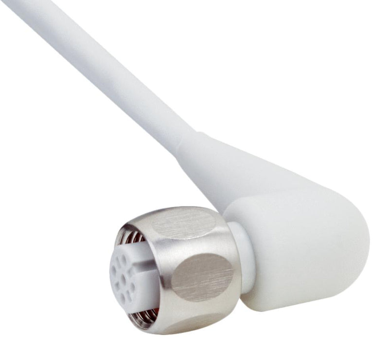 SICK DOL-1204-W02MRN Sensor Cable, Grey, 90&deg; M12 Receptacle, Free End, 4 Positions, 2 m, 6.6 ft