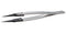 IDEAL-TEK 5UFCPR.SA.1.IT Tweezer, Replaceable Tip/ESD Safe, Style 5, 130mm, SS Body/Carbon Fibre Reinforced Plastic Tip
