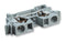WAGO 284-601 DIN Rail Mount Terminal Block, 2 Ways, 24 AWG, 8 AWG, 10 mm&sup2;, Clamp, 57 A