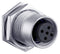 AMPHENOL LTW HDM12A-05PFFP-SF8001 Sensor Connector, Black, M Series, M12, Female, 5 Positions, PCB Socket, Straight Panel Mount