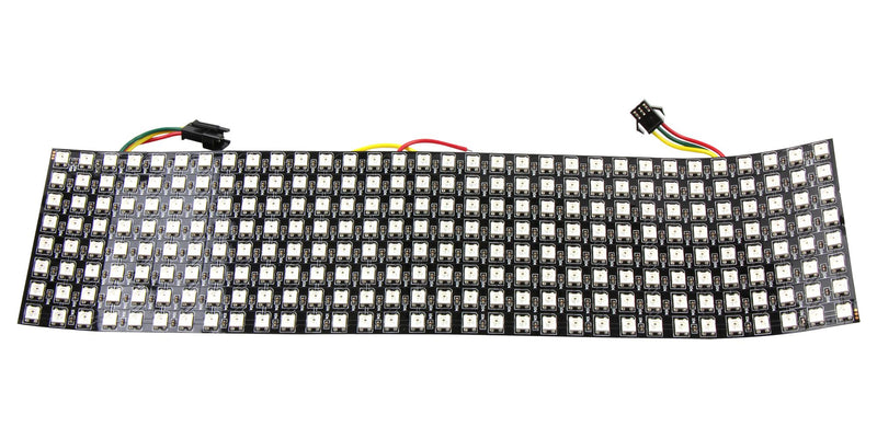 INTELLIGENT LED SOLUTIONS ILPY-K510-RGB1-08X32-SK105-01 LED Module, Board + LED + Connector, 256 LEDs, Rectangular, Red/Green/Blue, 5 VDC, 70 &deg;C