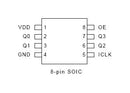 RENESAS 553MILF Clock Buffer, 200 MHz, 4 Outputs, 2.375 V to 5.25 V Supply, SOIC-8